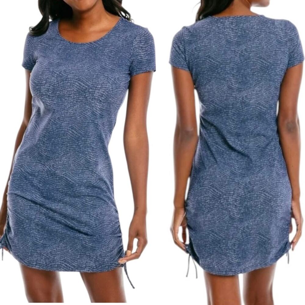 SOUTHERN TIDE Shirley Wave Performance Dress Blue Size XS Cinched Hem